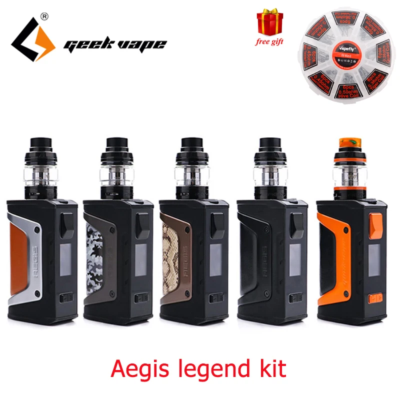 Geekvape Aegis Legend Kit 200 Вт Питание от двух 18650 мощный aegis legend box mod с Аэро сеткой катушка