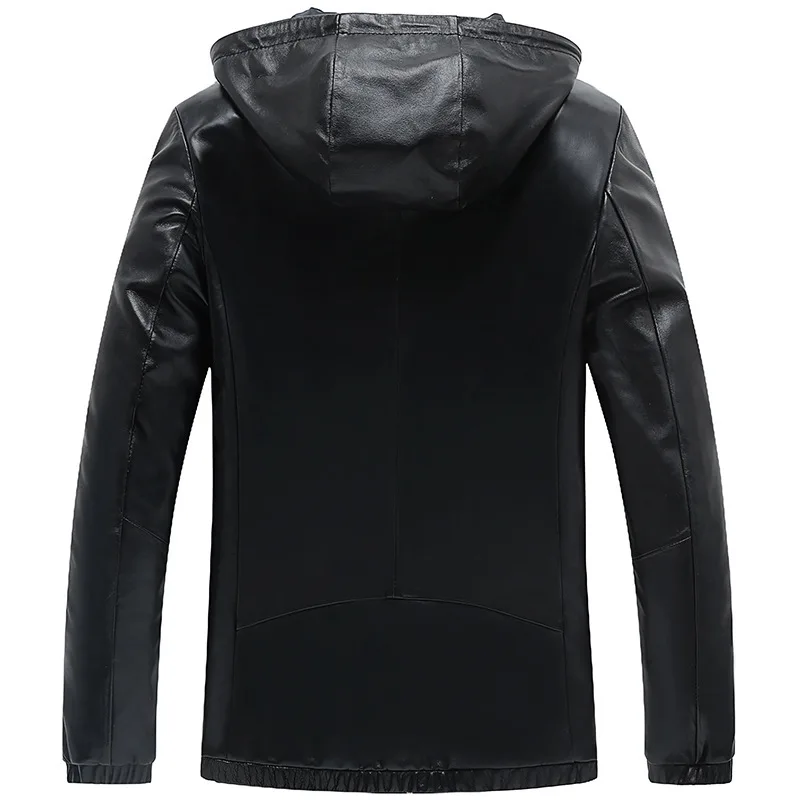 100% натуральная овчина куртка из натуральной кожи короткая тонкая для мужчин