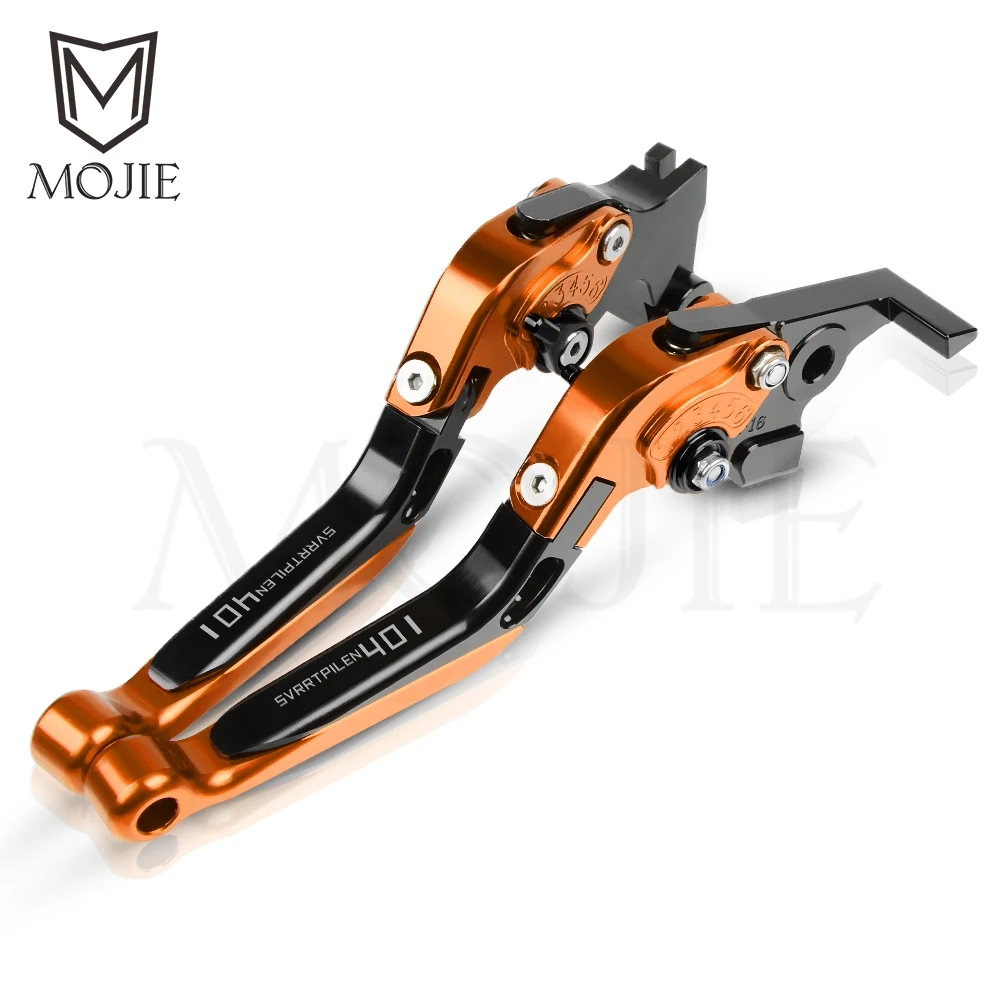 Для Husqvarna SVARTPILEN 401 SVARTPILEN401 аксессуары для мотоциклов CNC регулируемые складные тормозные рычаги сцепления ручка - Цвет: Orange