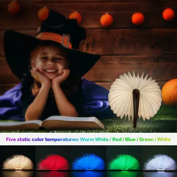 

BRELONG USB Rechargeable Night Lights Halloween Book Lights LED Festival Decoration Lighting Multicolor Luminous Ambient Lights