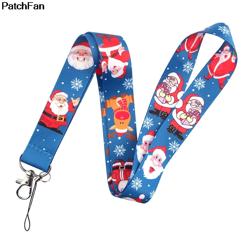 Patchfan Рождество мультфильм тема шейный ремешок для ключей очки держатель для карт бисера брелок телефон камера лямки A2504