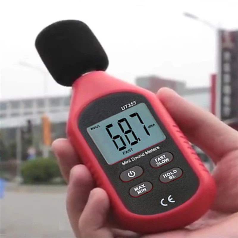 

ABS Red Sound Electrical Instruments Decibel Meter Noise Tester Safety App Home Supplies Noise Meter Tools Detector Creative
