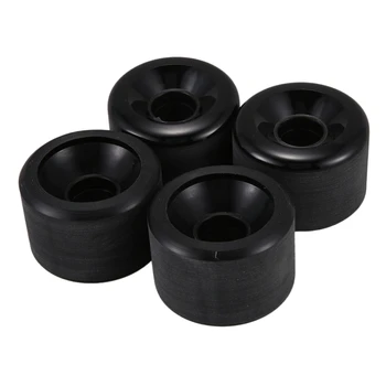 

4 Pack Skateboard Wheels Elastic PU Wearable Flexible Durable 65X45 PU Skateboard Wheels Sports Black
