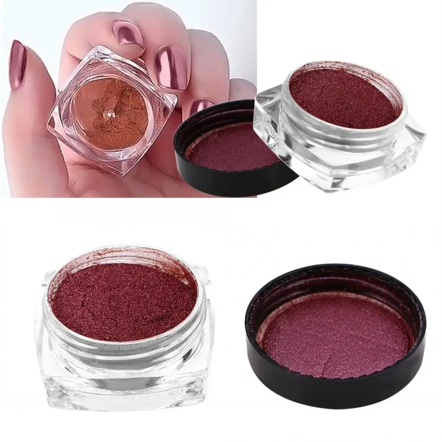 4 типа DIY Блеск Мерцающий зеркальный Гель лак для нейл арта пигмент порошок