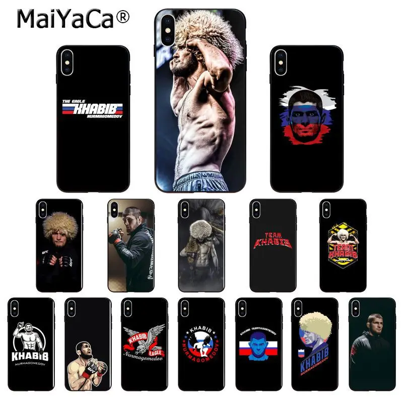 MaiYaCa khabib nurmagomedov UFC мягкий чехол для телефона из ТПУ для iPhone 6S 6plus 7plus 8 8Plus X Xs MAX 5 5S XR 11 11pro max