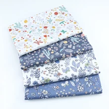 Цветочная коллекция, хлопок, набивная ткань для одежды, детское платье, швейная простыня, наволочка, сделай сам, швейная ткань
