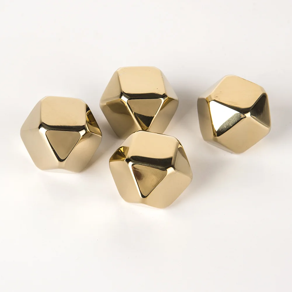 Ice Cubes Whiskey Stones Beer Cooler 4/6/8 PCS Stainless Steel 304 Rhombus Whisky Stones Ice Cubes Reusable metal Beer Cooler For Vodka Champagne Wort
