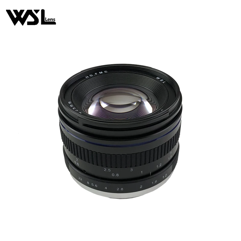 Объектив WesleyWSL 50 мм f1.2 EF объектив с ручной фокусировкой для камер Canon EOS 60D 70D 5D2 5D3 600d