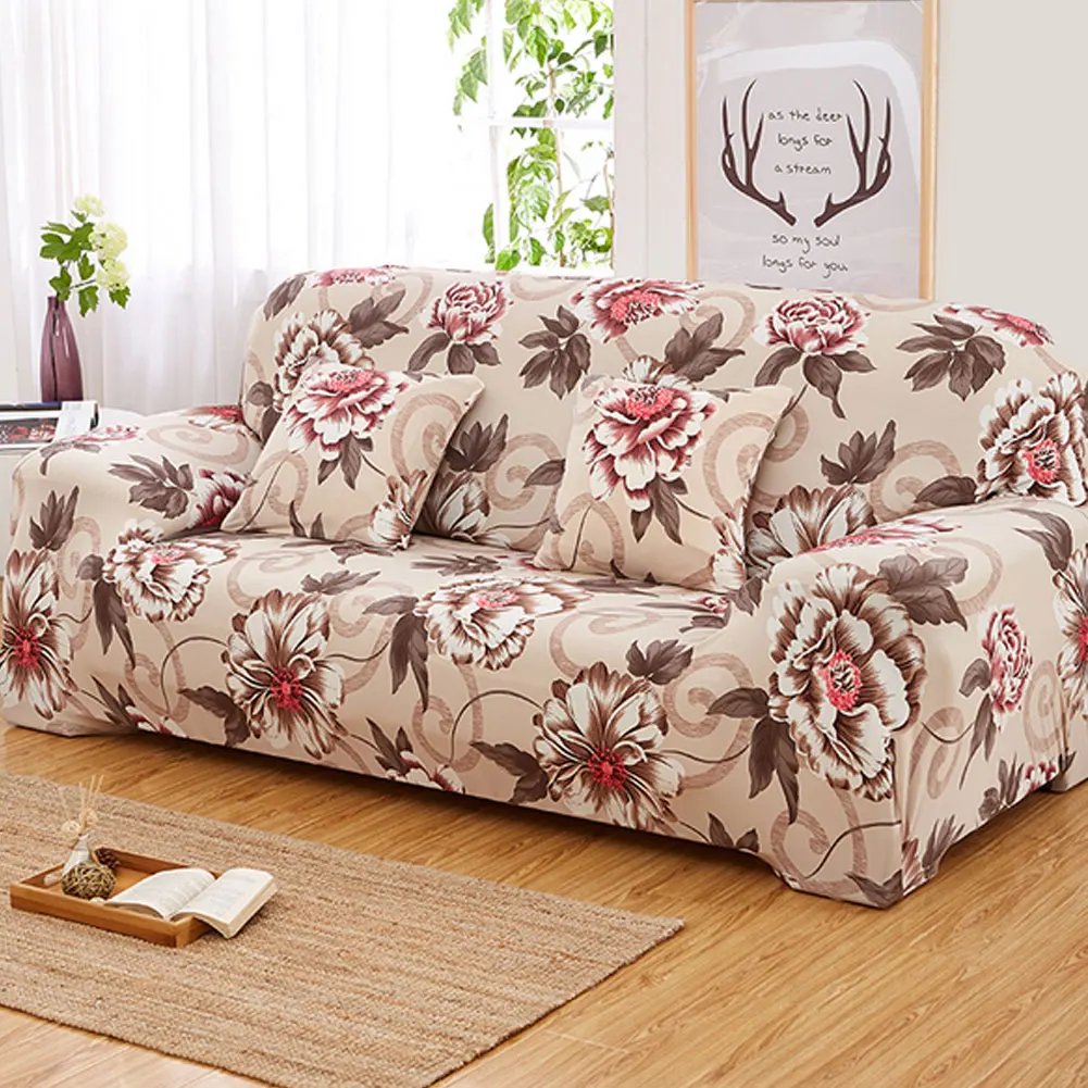

Elastic Sofa Cover Pattern Printed Stretch Slipcover Furniture Pet Protector Anti-Slip Stylish Couch Sofa Covers For Living Room