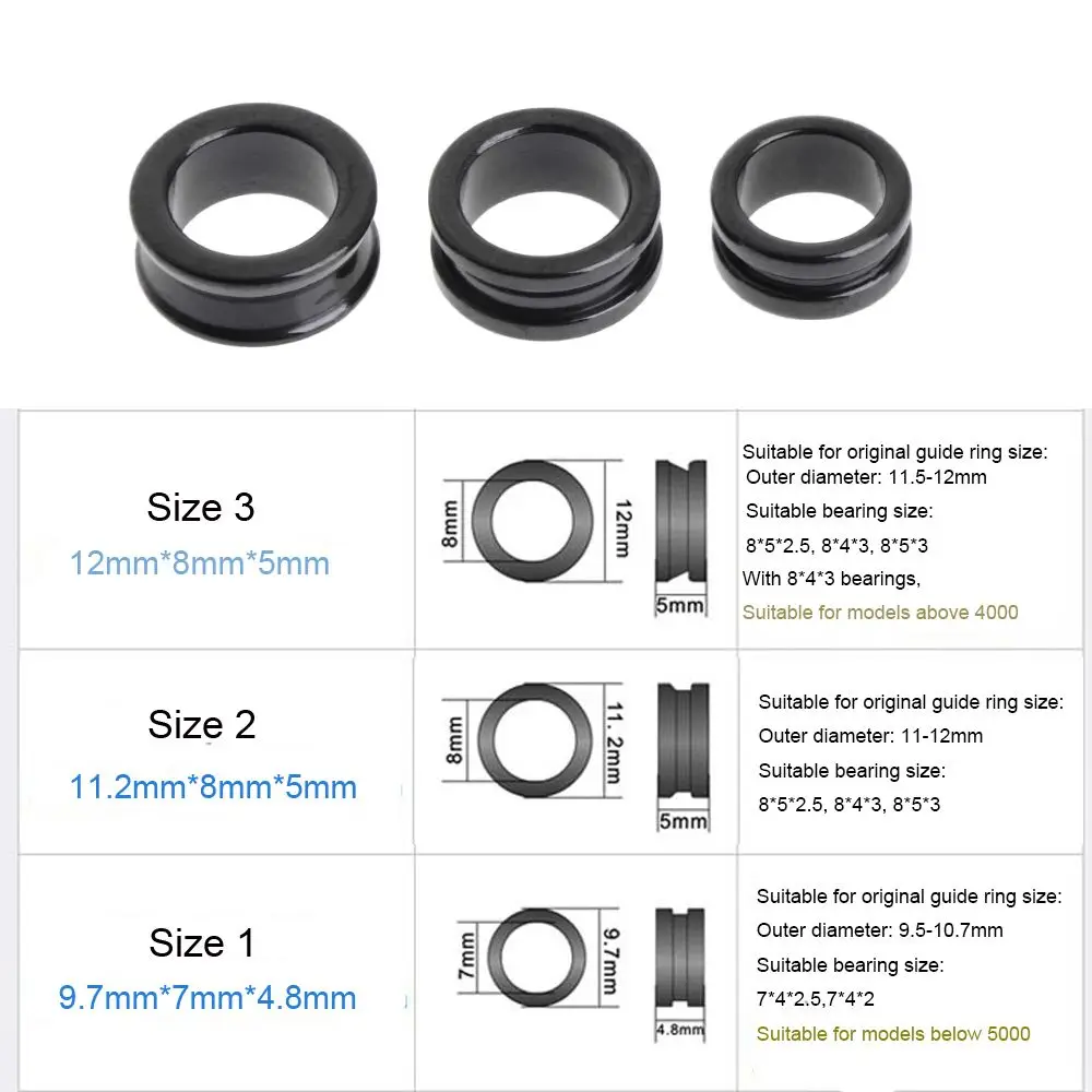 Hot Durable Smooth 3 Size Spinning Fishing Reel Accessory Ceramic Fishing Line Roller SIC Great Reel Accessory