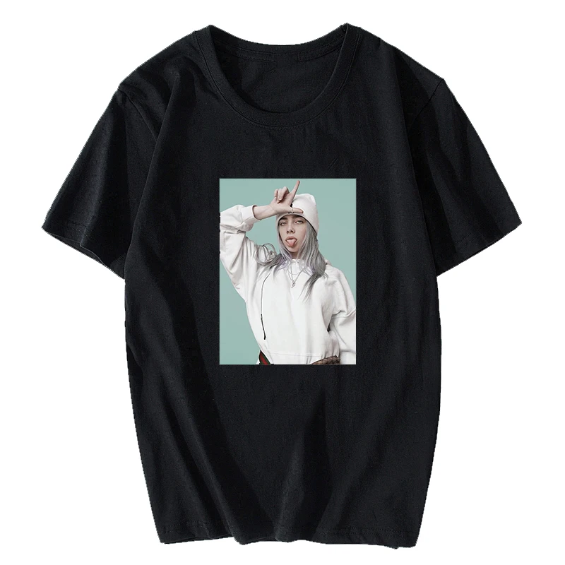 

Billie Eilish Music T Shirt Men High Quality Aesthetic Cotton Cool Vintage Vogue T-shirt Harajuku Streetwear Camisetas Hombre