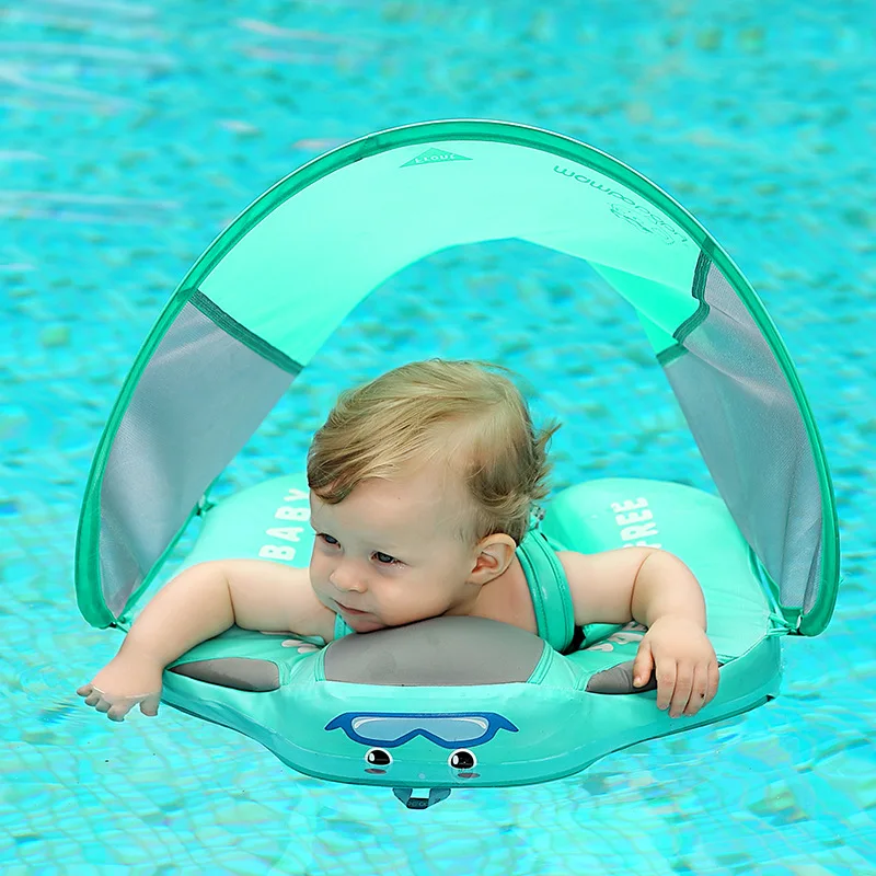 

Baby Non-Inflatable Float Lying Swimming Ring Waist Float Ring Floats Pool UV-protection Swim Trainer Suitable for 0-2-3-6 years