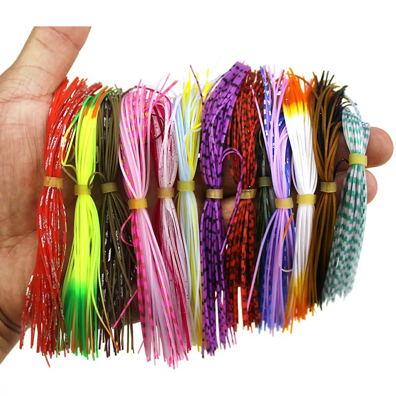 

Silica Gel Bands Strap Fishing Hook Artificial Silicone Jig Bait Accessories Elastic Reusable Kit Crafts 60pcs