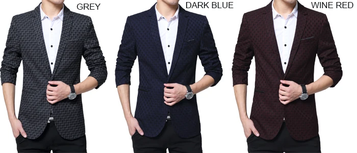 Королевский синий Блейзер Для мужчин на одной пуговице Slim Fit амарантовый Блейзер конструкции Повседневное пиджак Свадебная вечеринка платье для маленьких девочек; куртка M-6XL