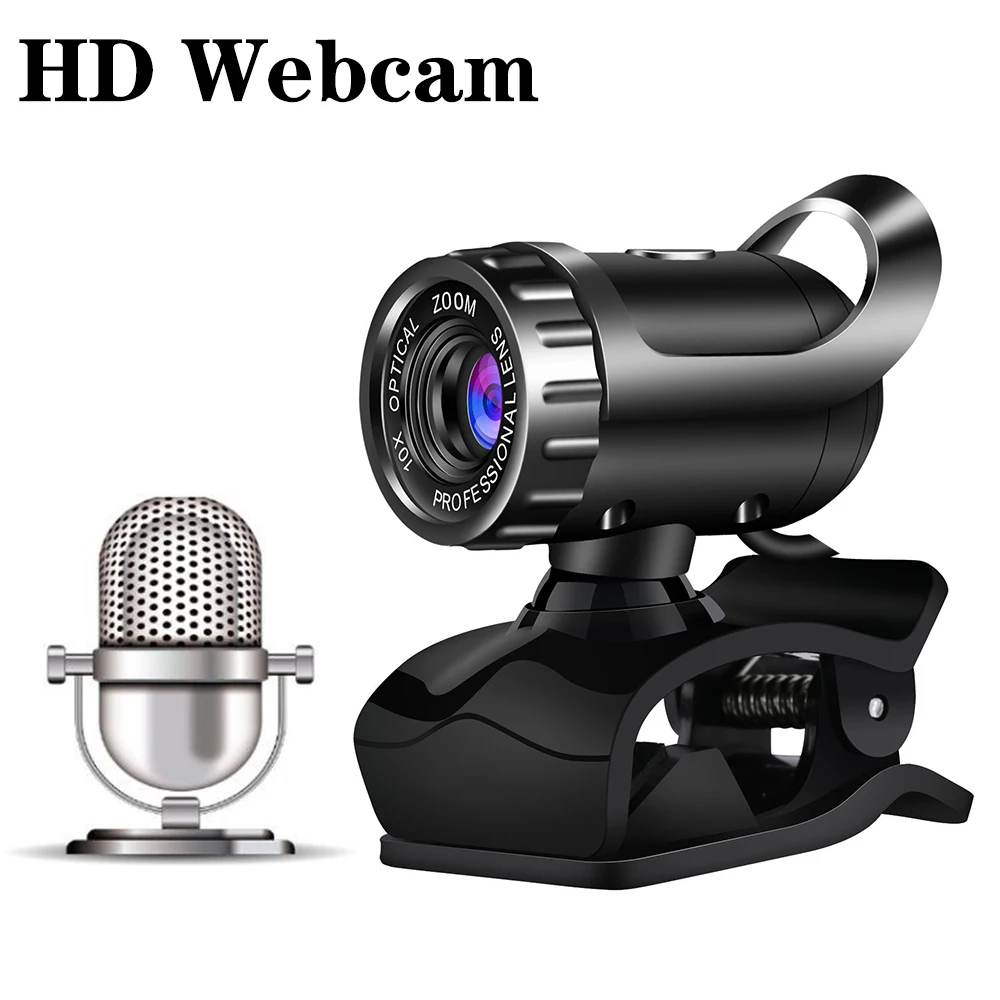 

USB Webcam 720P High Definition Camera 360 Degree With Noise Reduction Mic USB Web Camera Video Conference For Laptop Computer