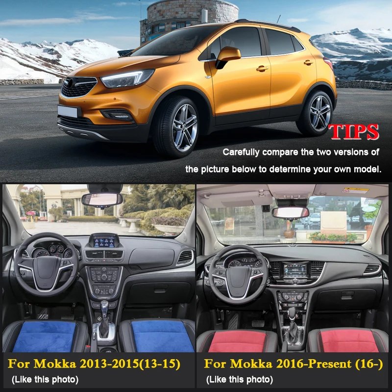 Car Styling Dashboard Protective Mat Shade Cushion Pad Interior For Opel Mokka Buick Encore 2013- LHD&RHD Auto Accessory