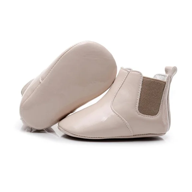 bright beige Горячая стиль из искусственной кожи лакированные кожаные детские мокасины обувь для мальчиков и девочек обувь для малышей - Цвет: bright beige