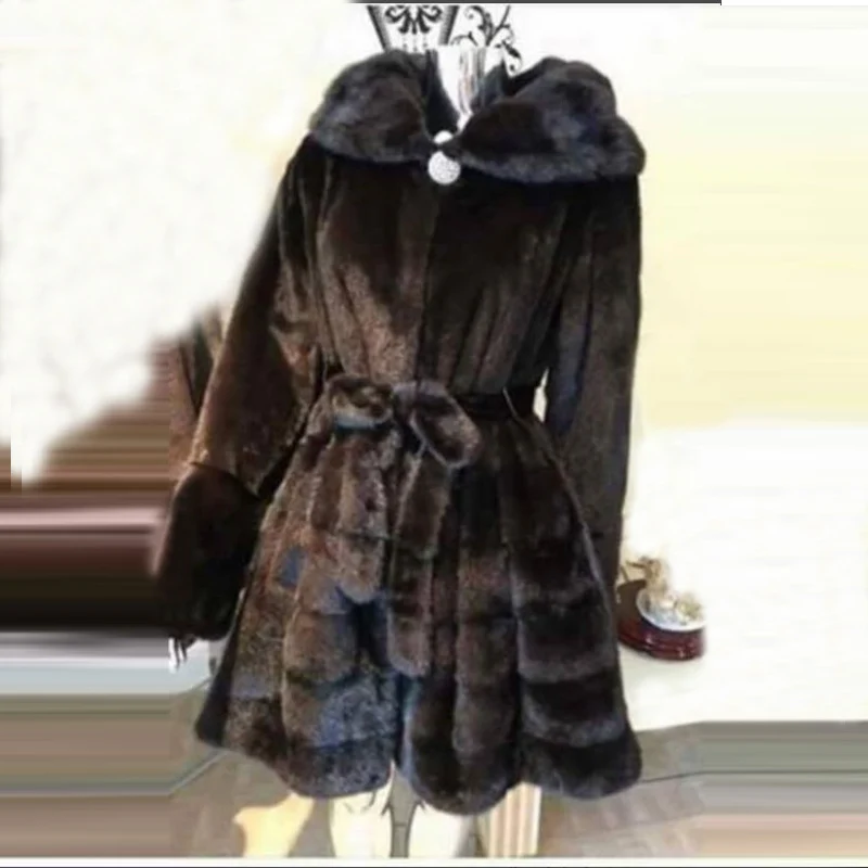 vintage long skirt of real mink fur solid black brown color female winter  warm fur skirt C170 - AliExpress