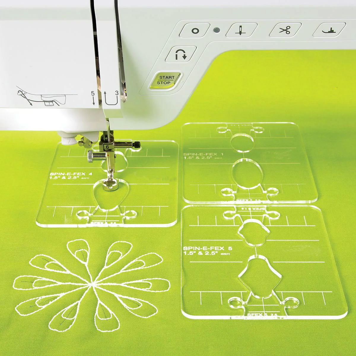 Коллекция Mini Spin-E-Fex 1 шаблон линейка в стиле пэчворк для домашней швейной Машинки