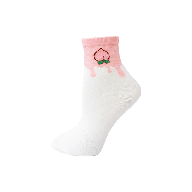Yeadu/женские хлопковые носки в стиле Харадзюку, милые мягкие носки, Новинка Kawaii, забавная для кошек собак, Dinosuar, единорог, клубника, носки для девочек, подарок - Цвет: 28