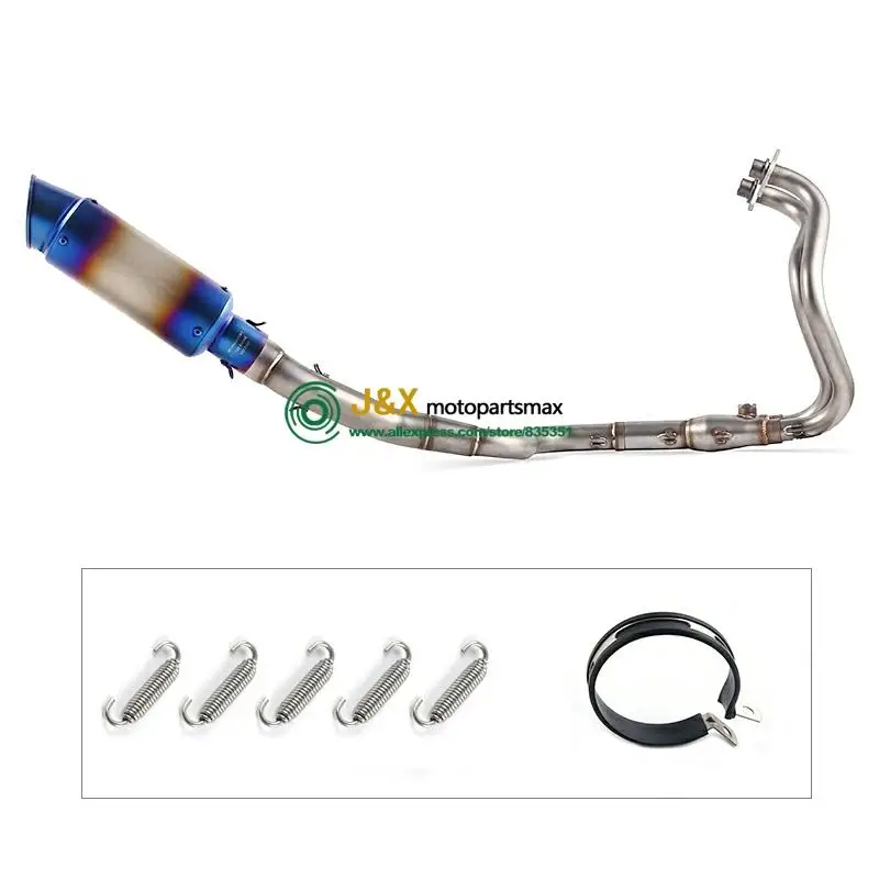 Мотоцикл выхлопная полная система Средний Conector средняя труба для Ninja250 Ninja300 без выхлопа slip on