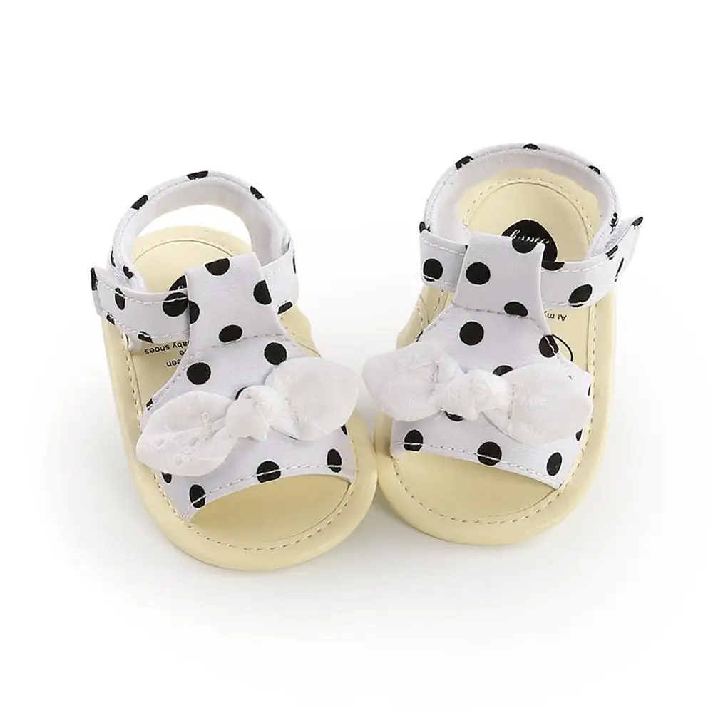 

2020 Summer Baby Girls Bow Plaid Anti-Slip Soft Soled Sandals