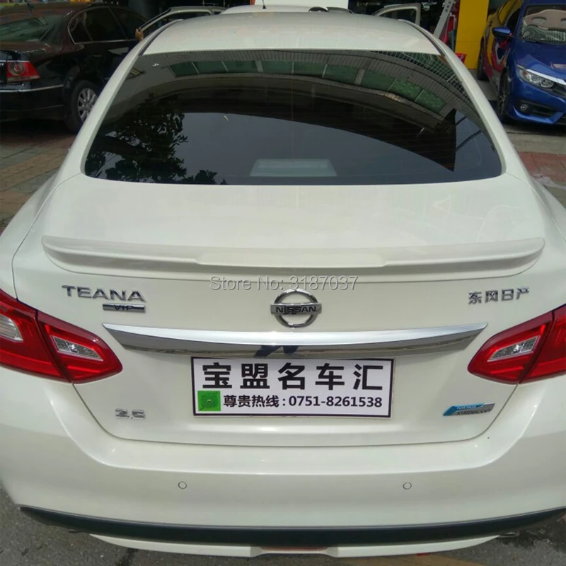 

For Nissan Altima Spoiler 2016 ABS Plastic Unpainted Color Rear Roof Spoiler Wing Trunk Lip Boot Cover Car Styling