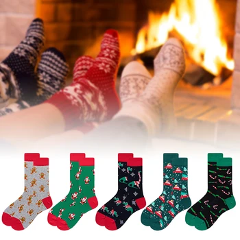 

Men's Christmas Holiday Socks Cotton Xmas Socks for Boys Novelty Christmas Gifts LL@17