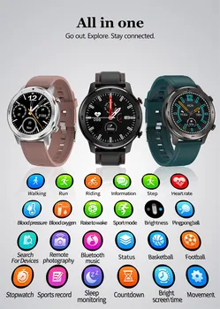 

smart watch DT78 1.3inch IP68 Waterproof Full Tou-ch Screen Sport Smartwatch Fitness Bracelet for amazfit bip for amazfit gts