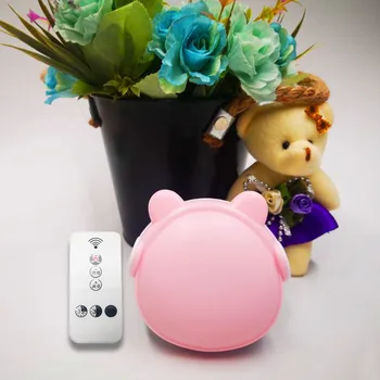 

LED Night Light AC 220V Light Operated/ Remote Operated Novelty Cute Candy Color Children Bedroom intelligent Mini Wall Lamp