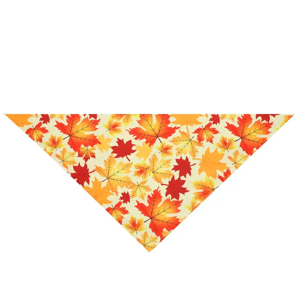 Fashion Thanksgiving Dog Bandana Cotton Scarf Bib Grooming Accessories Triangular Bandage Collar for Small Medium Large Pet