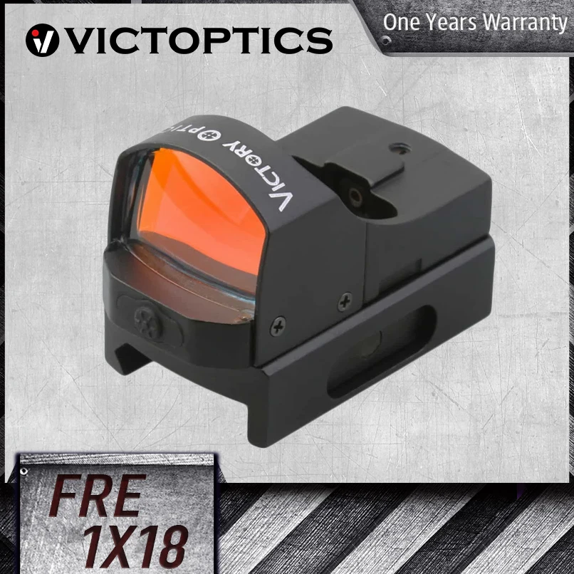 Vict Optics 1x18 Mini Red Dot Reflex Sight Hunting Scope 3MOA w/ Weaver Mount 