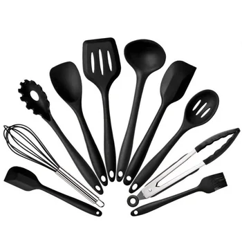 

10Pcs Newest Silicone Kitchenware Heat Resistant Kitchen Cooking Utensils Non-Stick Baking Cooking Tool Various Kitchenware Set