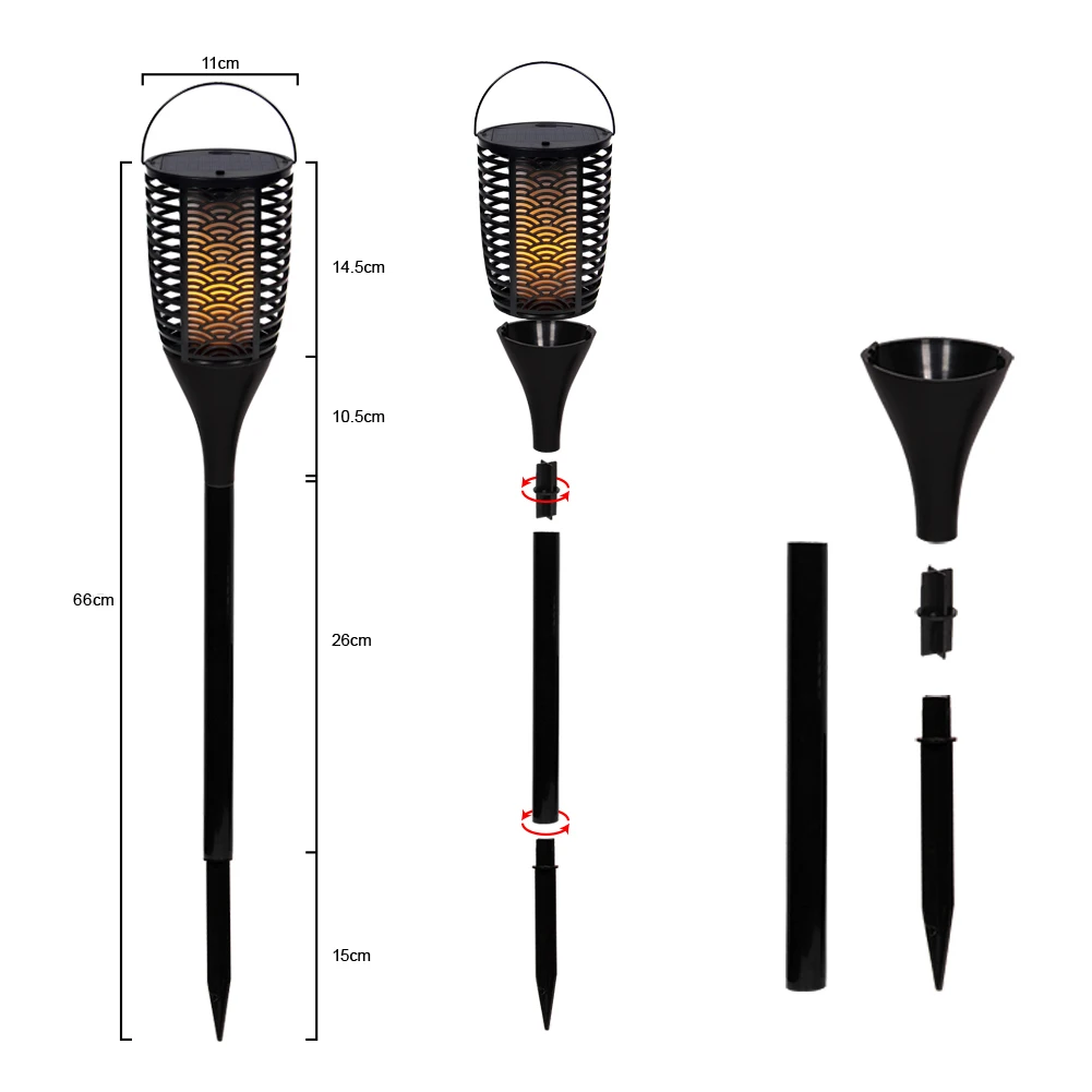 Solar Flame Light Dance Flame Design Outdoor Waterproof Garden Torch Lamp for Courtyard Garden Balcony landscape light Solar Flame Light Dance Flame Design Outdoor Waterproof Garden Torch Lamp for Courtyard Garden Balcony landscape light