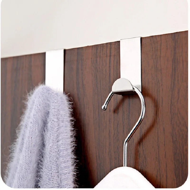 2 шт Дверь из нержавеющей стали многофункциональный крюк кухонный шкаф вешалка