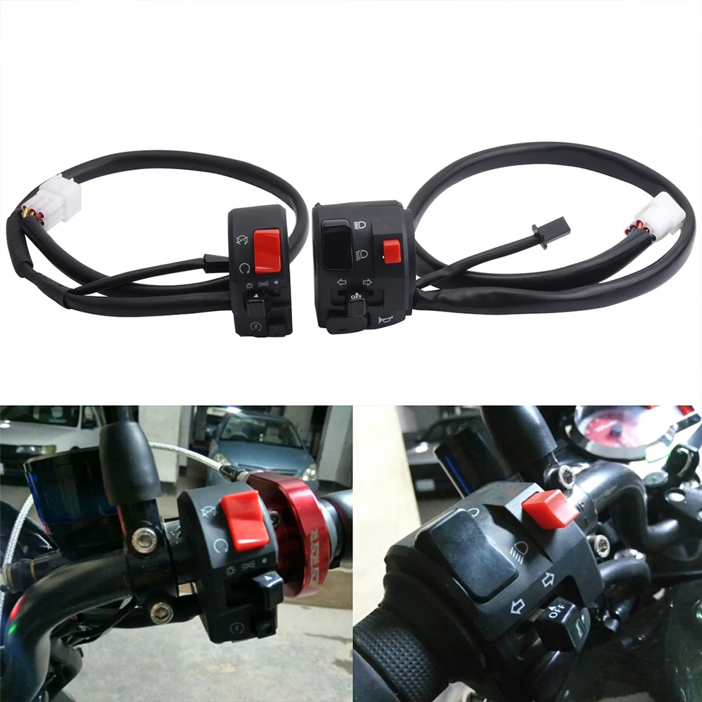 Универсальный 22 мм мотоциклетный руль переключатели руля Крепление Фары сигнал поворота Противотуманные фары переключатель противотуманных фар