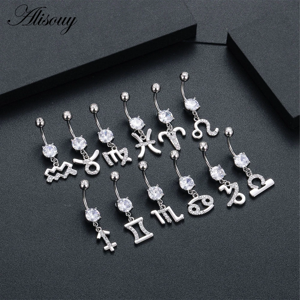 Arardo 925 Sterling Silver Belly Button Rings 14G Navel Rings Sterling