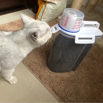 

Moisture-proof Box Dog Food Container Bucket Feeder Storage Mildew Anti-oxidation Large Capacity Pet Cat Food Container