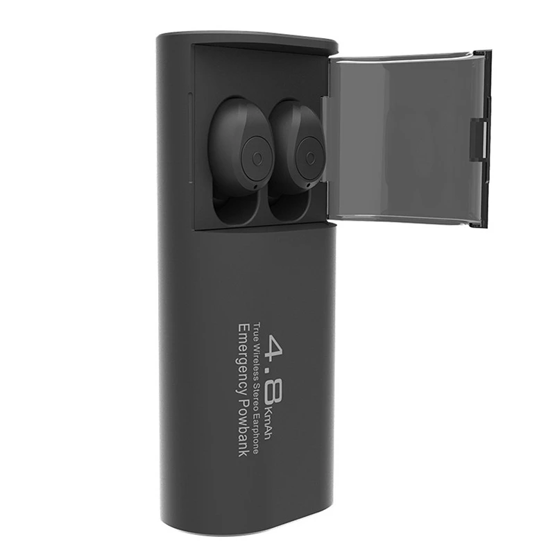 Wireless Bluetooth 5 0 Headphones with 4800MAh Charging Case As Power Bank with Mic USB Type C Cable TWS Stereo In Ear Earphon