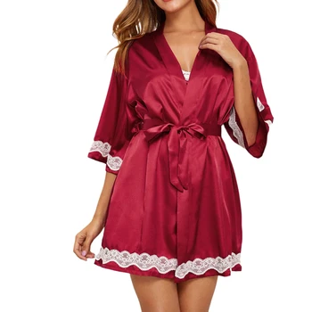 

2020 pyjamas women Babydoll Sexy Lingerie Silk Lace Sleepwear porno Sexy Set lingerie sexy hot erotic Gown Sets