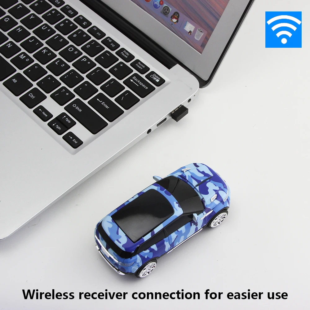 CHYI Беспроводная форма мини-автомобиля компьютерная мышь эргономичная Usb оптическая ПК Mause милый камуфляж внедорожник автомобиль подарок компьютерные мыши с подсветкой для детей ноутбук