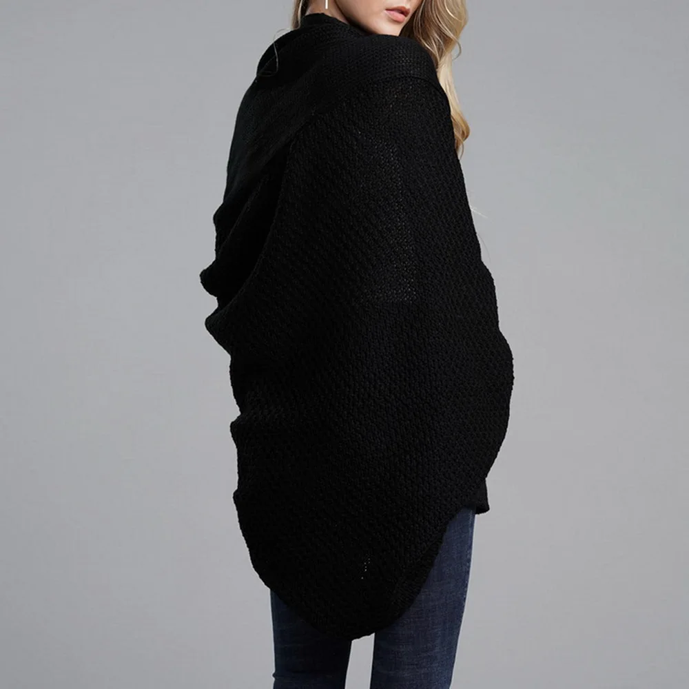 Women Autumn Cardigan Sweater Batwing Sleeve Knitwear Jacket Solid Color Plus Size Cardigan Female Femme Jumper Coat New