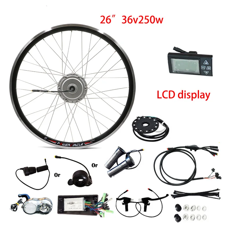 26inch 36V250W LCD BAFANG моторное колесо 36 в 250 Вт Электрический велосипед Ebike комплект без батареи 8FUN концентратор мотор e велосипед комплект для переоборудования электрического велосипеда - Цвет: 26inch 36V250W LCD