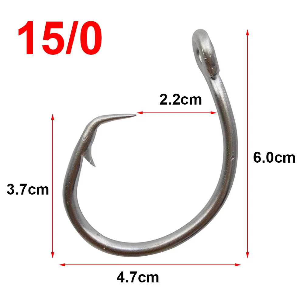 Description Picture 2 of itemStainless Steel Fishing Hook, Large, Strong, Thick, Big Fish, Tuna Fishhooks, Size 28, 0, 1Pc