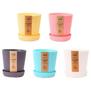 

5 Pcs Flower Pot Plant Pot Garden Simple Plastic Cute Durable Flower Pot Nursery Pots Succulent Plant Pot For Living Room Home