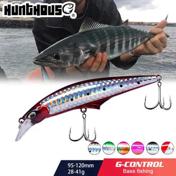 BIG SALE ❤️ Hunthouse minnow sinking fishing lure small hard bait 95/120mm 28/41g artificial mini swimbait leurre pescar - discount item 30% OFF Sports & Entertainment