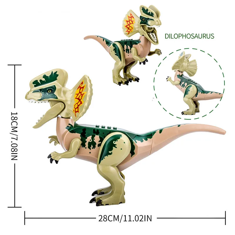 Мир животных Парк Юрского периода Динозавр барионикс Велоцираптор тираннозавр рекс фигурки строительные блоки игрушка для детей Подарки - Цвет: No original box