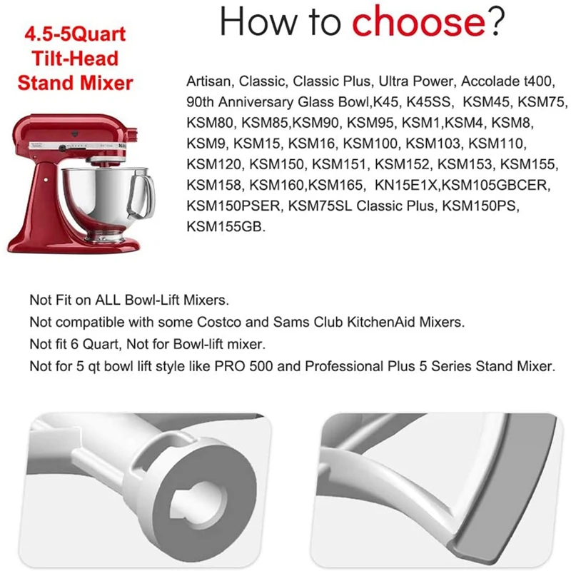 Flex Edge Beater Kitchen Aid Tilt-Head Stand Mixer 4.5-5 Quart Mixer Accessories Flexible Edges Bowl Scraper mixer accessories kitchen cooking accessories