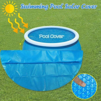 

Heart Pattern Round Solar Pool Cover 12ft Dia for Inflatable Solar Swimming Pool Tub Cover Outdoor Bubble Blanket Accessories