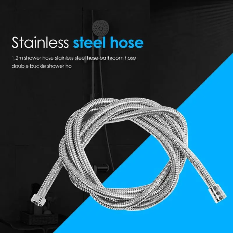 1.2m Stainless Steel Shower Hose Explosion-proof Pull Tube Plumbing Hoses High Temperature Resistance Aging Resistance